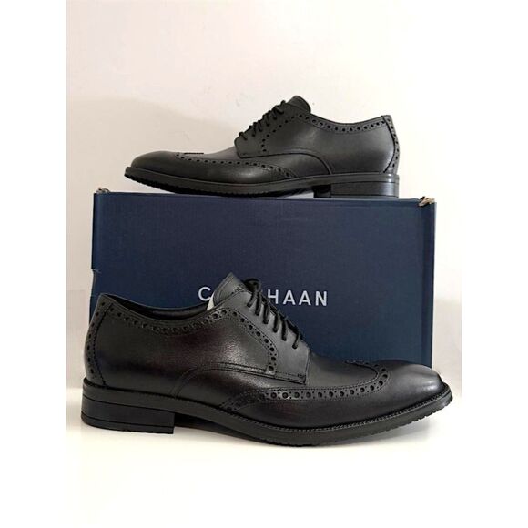 Cole Haan Men\'s Modern Essentials Wing Black Oxford Shoes, New! Size 10 main image 6